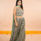 Green Floral Lehenga Choli with Dupatta