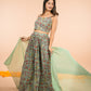 Green Floral Lehenga Choli with Dupatta