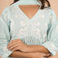 Sky Blue Embroidered Kurta