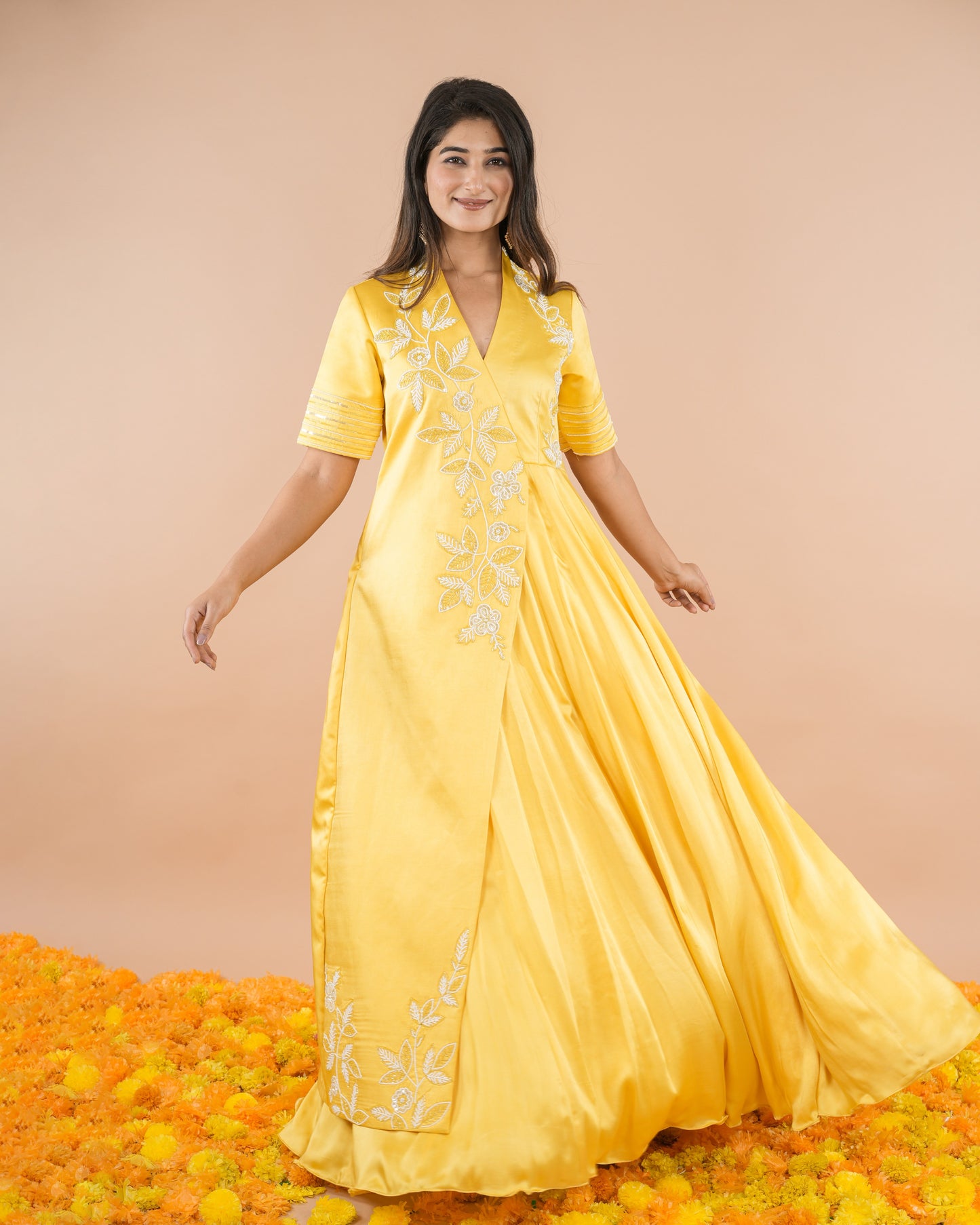 Yellow Flap Gown