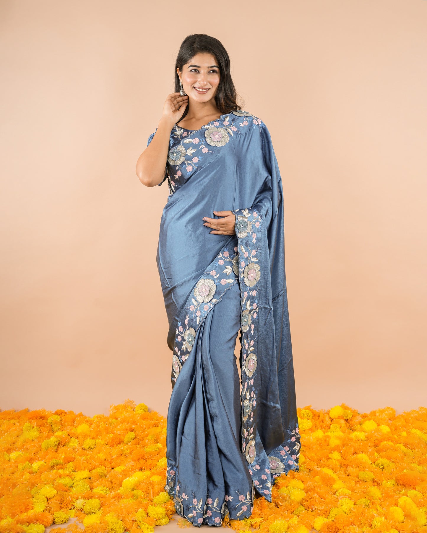 Blue Rangaari Saree